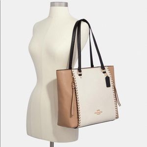 Coach Whipstitch Large Leather Tote Purse